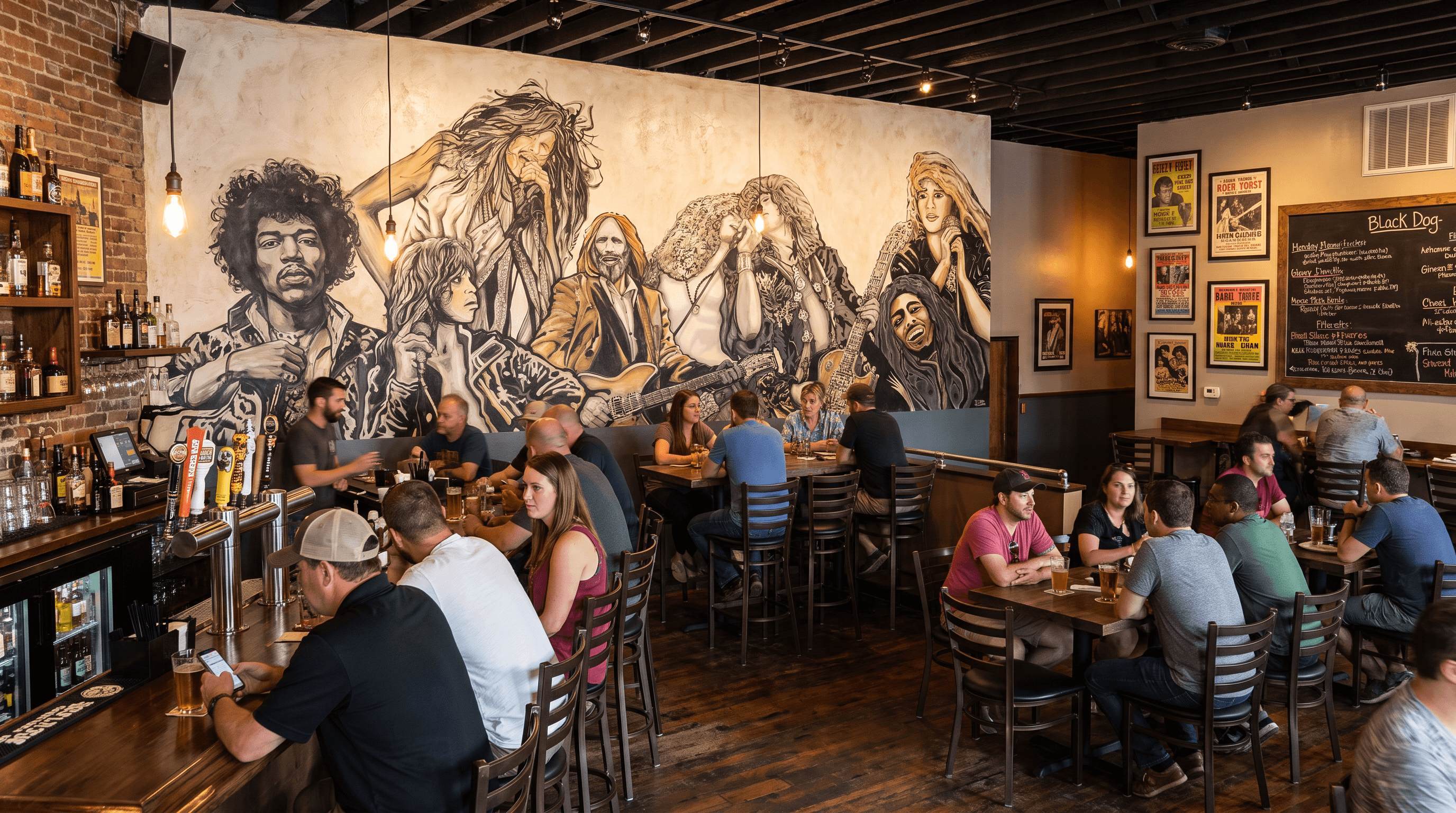 Black Dog Bar and Grill mural project