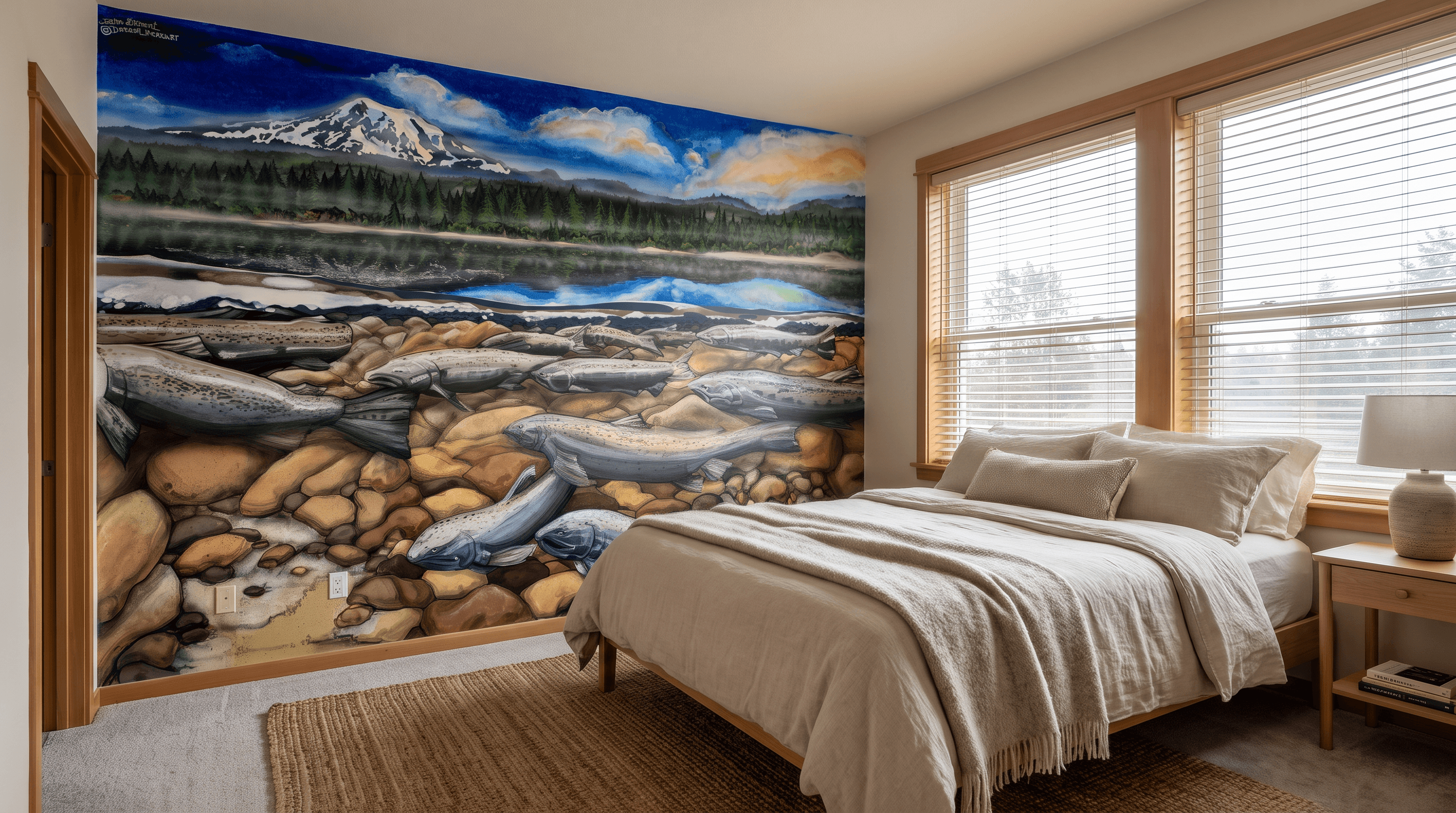 Mural commission at a Seattle marina